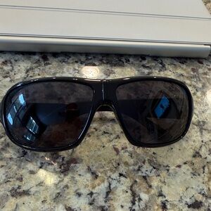 Georgio Armani GA 451/S Glossy Black Oversized Shield Sunglasses